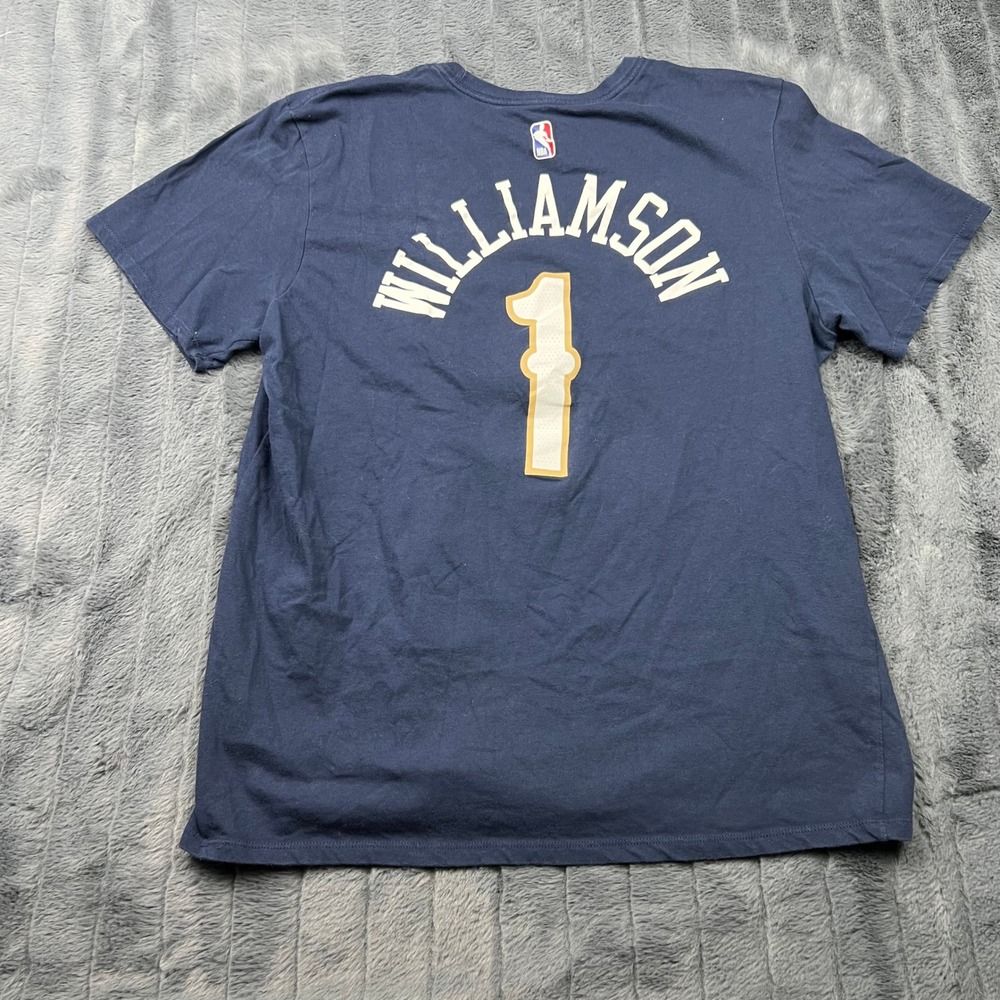Nike New Orleans Pelicans Zion Williamson 1 Navy Blue Dri-FIT T-Shirt Mens XL